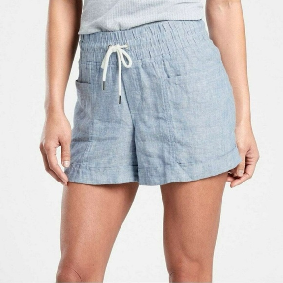 Lot of 2 size 16 Linen Shorts Athleta Cabo, Old Navy Everyday Short - Picture 3 of 16